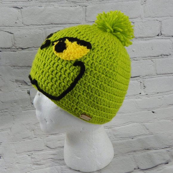 The Grinch Crocheted Handmade Beanie Size L - Picture 3 of 6